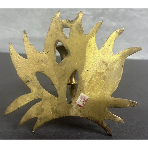 Set of Vintage Brass Lotus Flower‎ Decorative Wall Candleholder Metal Sconces - Picture 8 of 13